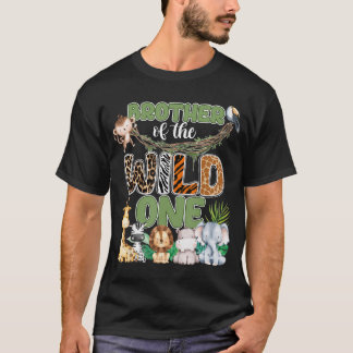 T-shirt Brother ofhe Wild One 1St Birthday Family Safari J