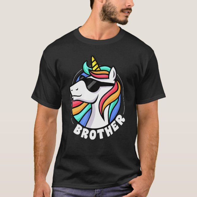 T-shirt Brother Unicorn Pour Garçons (Devant)