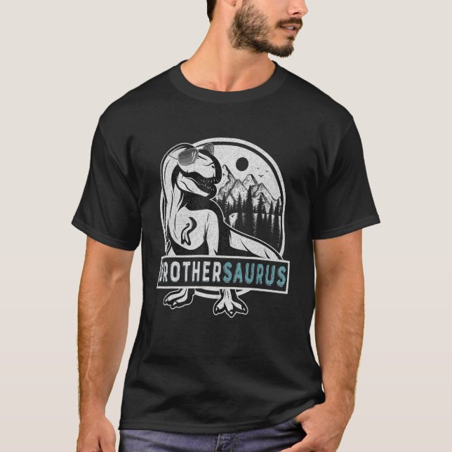T-shirt Brothersaurus Rex Dinosaur Frère Saurus Famille M (Devant)