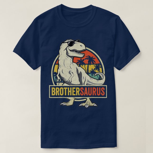 T-shirt Brothersaurus T rex Dinosaur Brother Famille Sauru (Design devant)