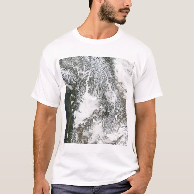 T-shirt Brouillard et neige dans le Pacifique Nord-Ouest ( (Devant)