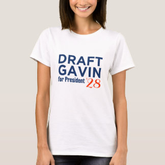 T-shirt Brouillon Gavin Newsom pour le président 2028 chem
