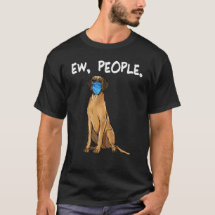 T-shirt Brown Great Dane Ew Personnes Chien Portant Un Mas