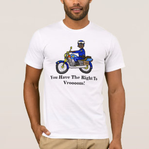 T-shirt Brown Motorcycle Cop
