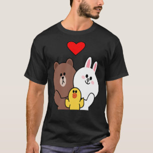 T-shirt Brown Ours Cony Lapin Lapin Lapin Canard Nous Vous