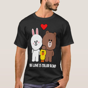 T-shirt Brown Ours Cony Lapin Lapin Véritable Amour Est Co