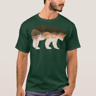 T-shirt Brown Ours Faune Nature Forêt Montagnes Animal