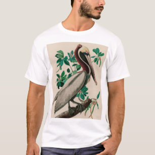 T-shirt Brown Pelican Birds of America Audubon Imprimer