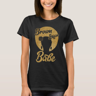T-shirt Brown Sugar Babe Black Melanin Women Pride Afro Qu