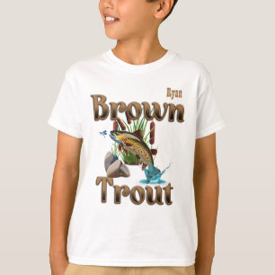 T-shirt Brown Trout Boy's Customizable