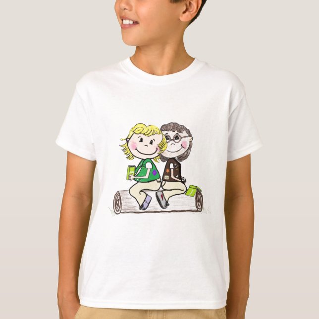 T-shirt "brownie" junior de fille scout dehors (Devant)