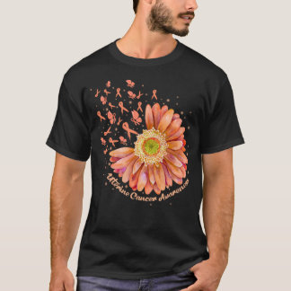 T-shirt Broyer Ruban Hummingbird Sunflower Cancer utérin