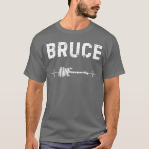 T-shirt Bruce Guitare Battement de coeur Musique Guitarist