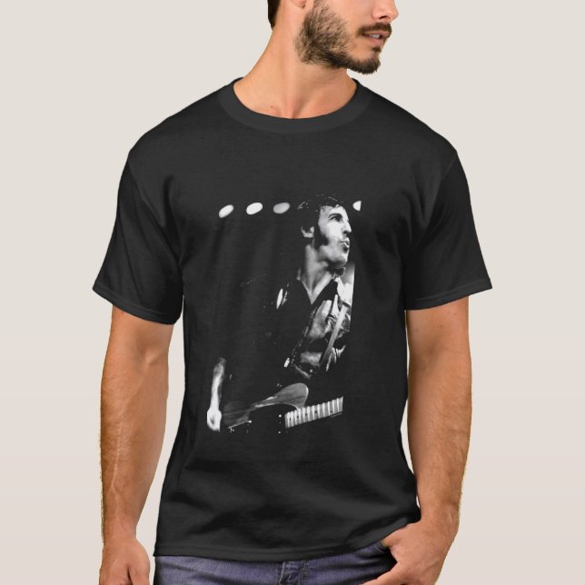 T-shirt Bruce Springsteen B&W Live Tourné Par Simon Fowler (Devant)