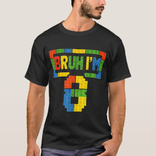 T-shirt Bruh Blocs de construction pour enfants de 8 ans p