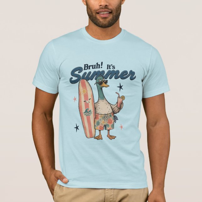 T-shirt Bruh C'est l'été Canard (Devant)