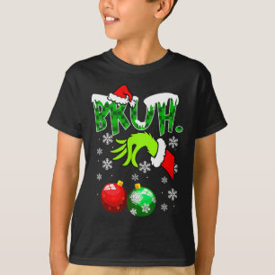 T-shirt Bruh Christmas Kids Xmas Ados Garçons Funny Christ