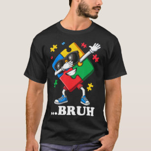 T-shirt Bruh Dabbing Puzzle Funny Kids Boys Mens Autisme