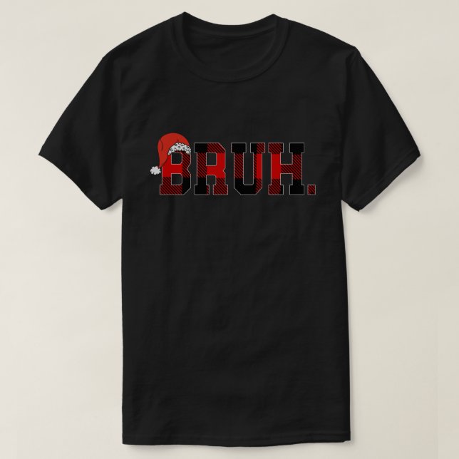 T-shirt Bruh Funny Noël Plaid Ados Garçons Enfants Xmas Pa (Design devant)