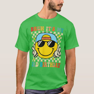 T-shirt Bruh Its My 3rd Birthday 3 Year Old Birthday Boys 