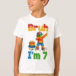 T-shirt Bruh j'ai 7 ans – Anniversaire drôle pour enfants