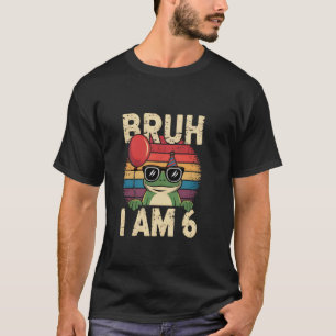 T-shirt Bruh je suis 6 grenouille enfants 6ème anniversair