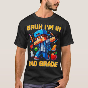 T-shirt Bruh Je Suis En 2Ème Classe Dabbing Garçons Enfant