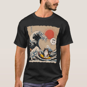 T-shirt BRUH La Grande Vague Kanagawa Funny Japonais Surfi
