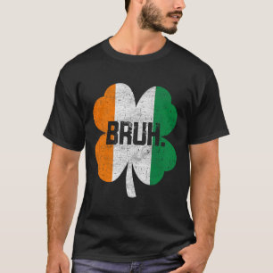 T-shirt Bruh Meme Drôle Dire Bro Salutation Garçons St Pat