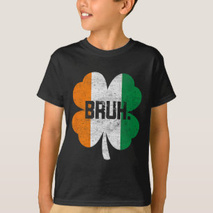 T-shirt Bruh Meme Drôle Dire Bro Salutation Garçons St Pat