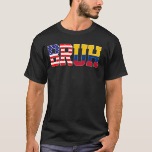T-shirt Bruh USA Colombie Pays Drapeau Américain Colombien