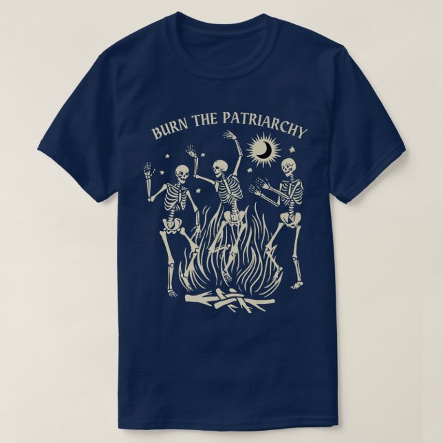T-shirt Brûler Le Patriarcat, Amusant Prém Féministe D'Hal (Design devant)