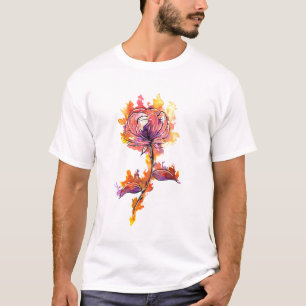 T-shirt Brûler le tatouage Rose