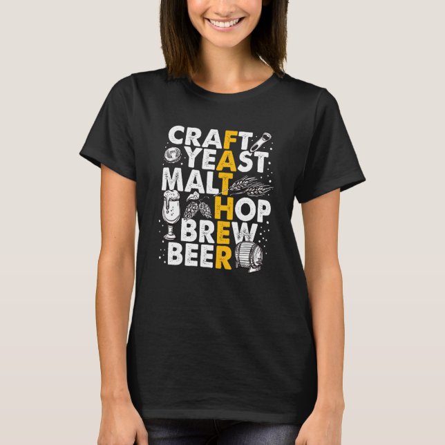 T-shirt Brûler papa bière brasserie brasserie père de la b (Devant)