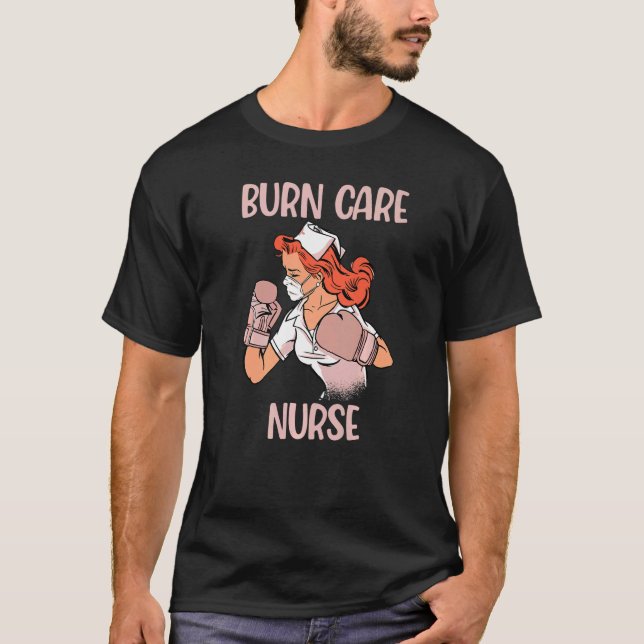 T-shirt Brûleur Infirmière Boxer Gants Fighter (Devant)