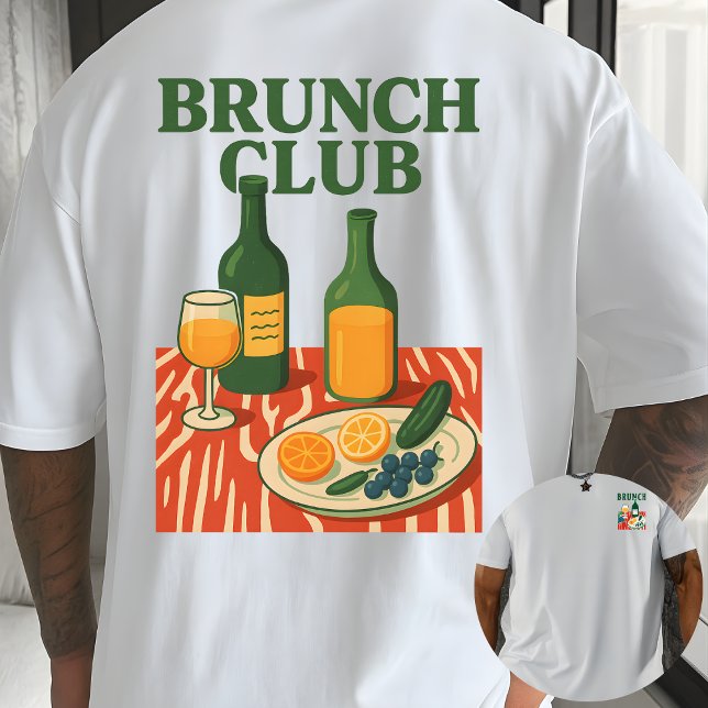 T-shirt Brunch Club Retro Minimalist Foodie (Créateur téléchargé)