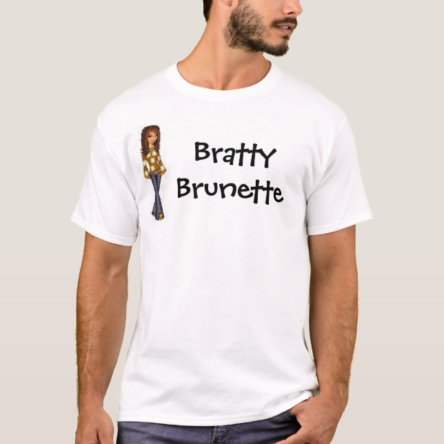 T-shirt brune bratty (Devant)