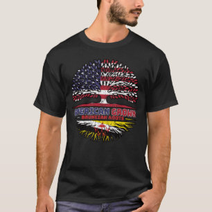 T-shirt Brunei Brunéi Américain Etats-Unis Drapeau des rac