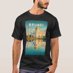 T-shirt Brunei Illustration Voyage Art Vintage