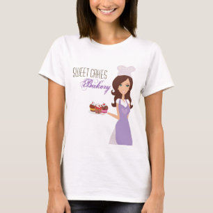 T-Shirt Brunette Baker sur les gâteaux de la Coupe