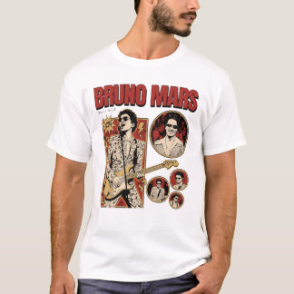T-shirt Bruno Mars Romantic Tour 2026 Retro Pop