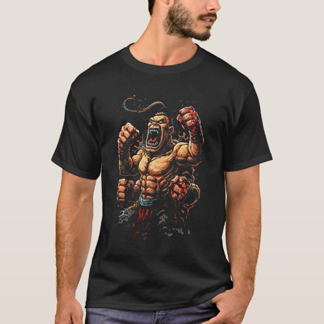 T-shirt Brutal Beast Fighter (Goro Style) (Devant)