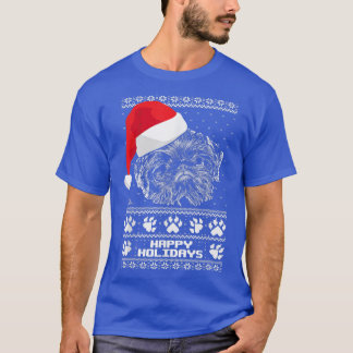 T-shirt Bruxelles Griffon Cute Joyeuses Fêtes Noël