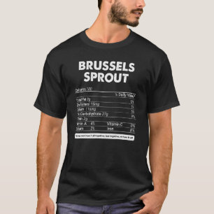 T-shirt Bruxelles Sprout Faits nutritionnels Thanksgiving 