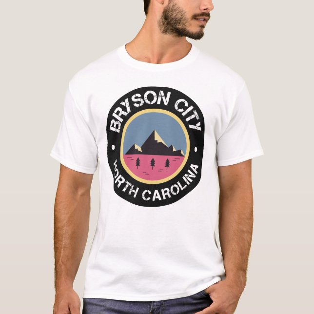 T-shirt Bryson City North Carolina State Lovers Mountains (Devant)