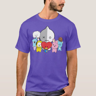 T-SHIRT BT21 TOUS LES CARACTÈRES ARMÉE