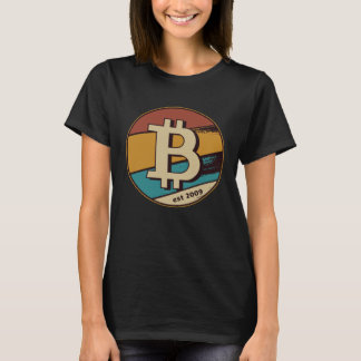 T-shirt BTC Bitcoin comeback crypto vintage retro est 2009