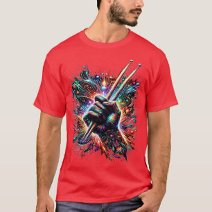 T-shirt BTN124 Drumsticks Drummer Drumset Drumming M