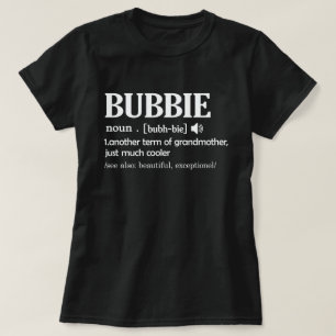 T-shirt Bubbie Définition Funny Grand-mère Jour des Mèr