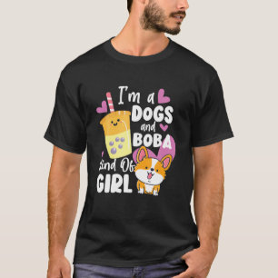 T-shirt Bubble Je suis un Chien et Boba genre de Thé Corgi